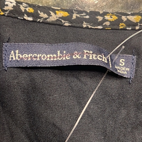 NWT Abercrombie & Fitch asymmetric Ruffle Midi  tiered Whimsygoth Floral Dress S - Picture 7 of 10